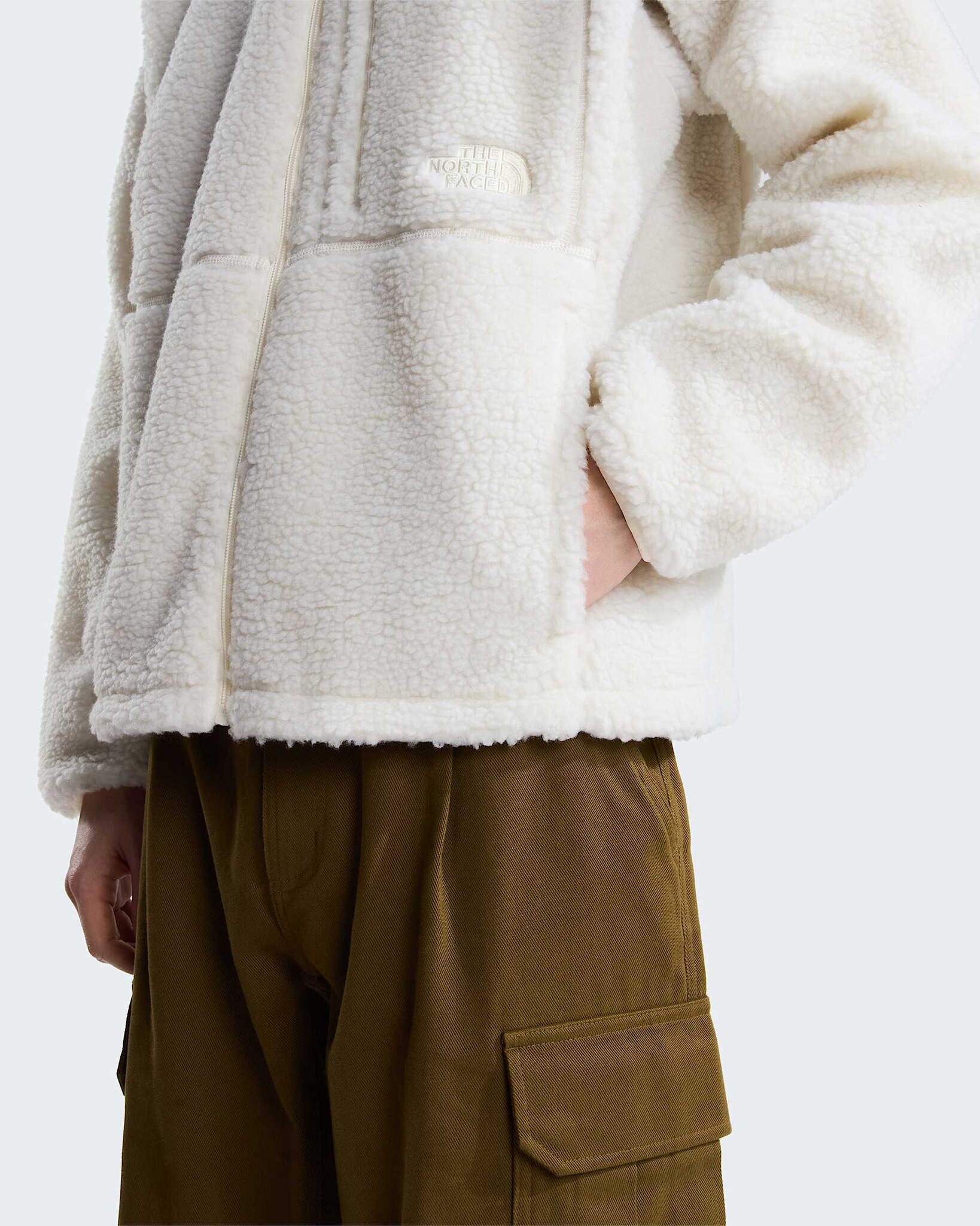 The North Face M' Extreme Pile 2 Full ZIP Jacket - White Dune