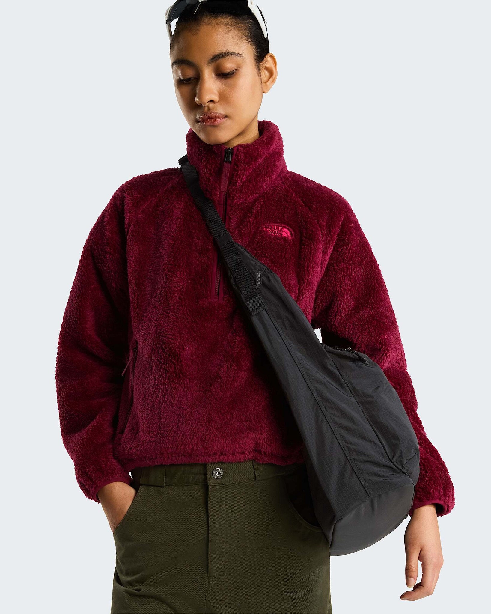 The North Face W' Osito Evolve 1/2 Zip Jacket - Burgundy Crush