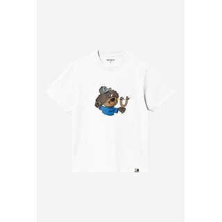 Carhartt WIP W' S/S Slingshot T-Shirt - White (Heavy Stone Wash)