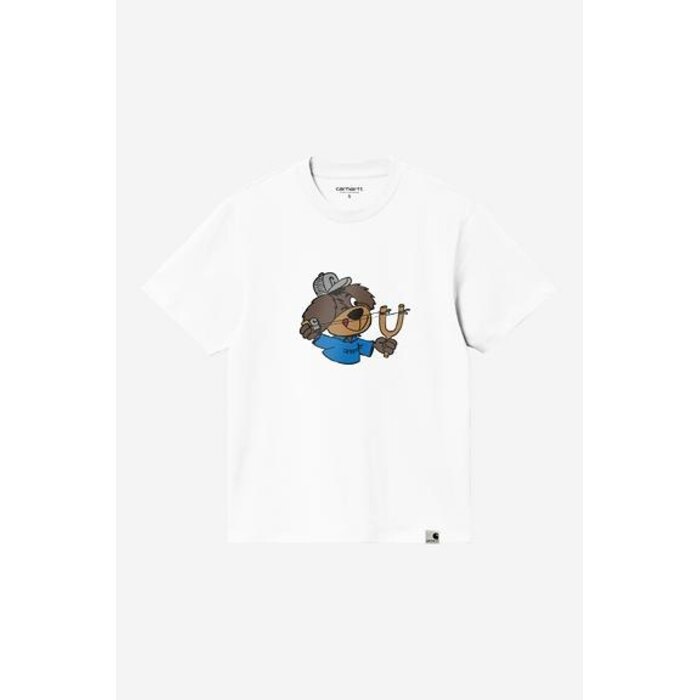 Carhartt WIP W' S/S Slingshot T-Shirt - White (Heavy Stone Wash)