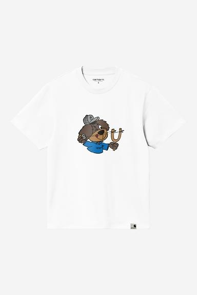 Carhartt WIP W' S/S Slingshot T-Shirt - White (Heavy Stone Wash)