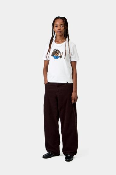 Carhartt WIP W' S/S Slingshot T-Shirt - White (Heavy Stone Wash)