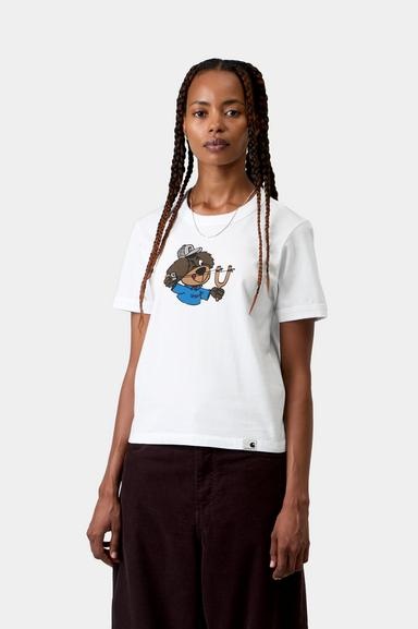 Carhartt WIP W' S/S Slingshot T-Shirt - White (Heavy Stone Wash)