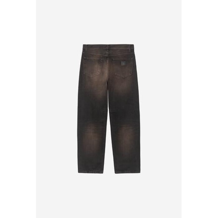 Carhartt WIP Aaron Pant - Black (Tobacco Used Wash)