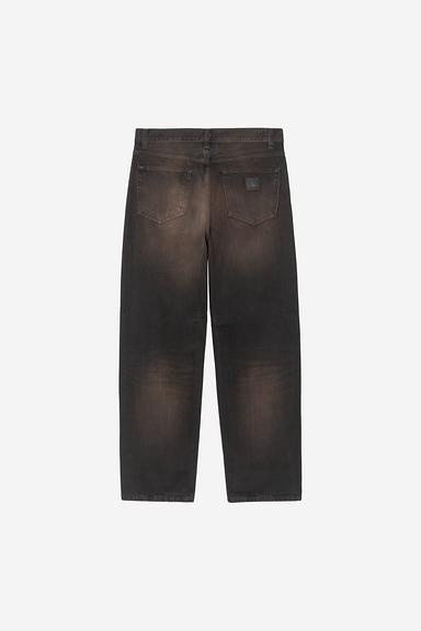 Carhartt WIP Aaron Pant - Black (Tobacco Used Wash)