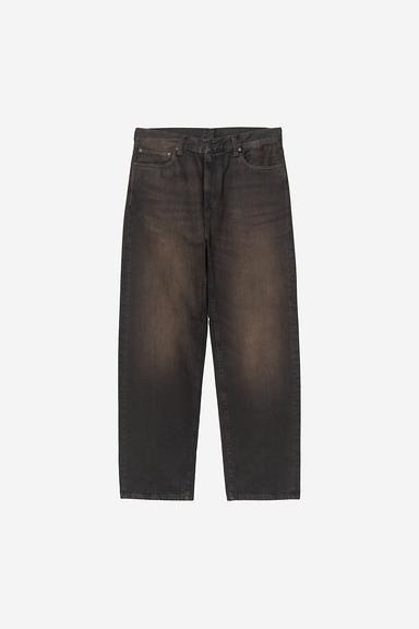 Carhartt WIP Aaron Pant - Black (Tobacco Used Wash)