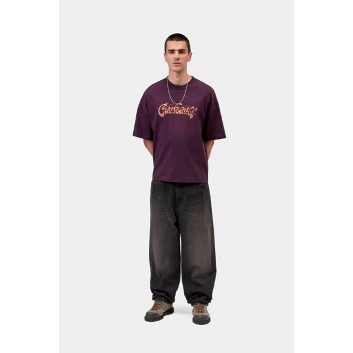 Carhartt WIP Aaron Pant - Black (Tobacco Used Wash)