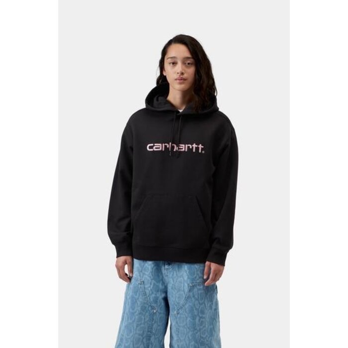 Carhartt WIP W' Hooded Carhartt Sweat - Black/Hortensia
