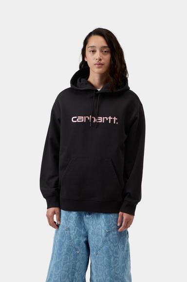 Carhartt WIP W' Hooded Carhartt Sweat - Black/Hortensia