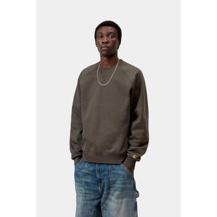 Carhartt WIP Chase Sweat - Shungite/Gold