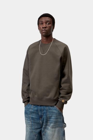 Carhartt WIP Chase Sweat - Shungite/Gold