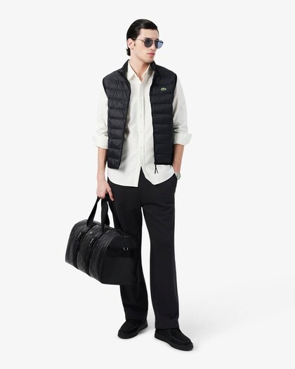 Lacoste Pantalon de survêtement molleton relaxed fit - Noir