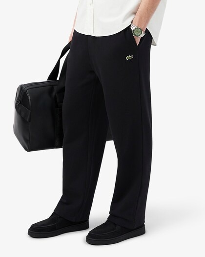 Lacoste Pantalon de survêtement molleton relaxed fit - Noir