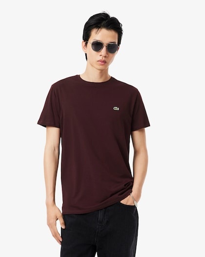 Lacoste T-shirt coton Pima léger - Marron