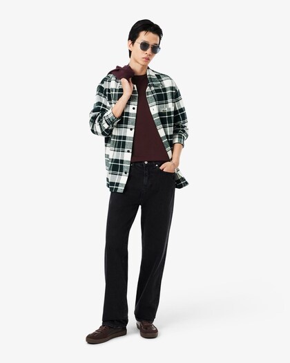 Lacoste T-shirt coton Pima léger - Marron