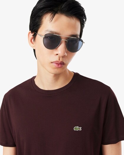 Lacoste T-shirt coton Pima léger - Marron