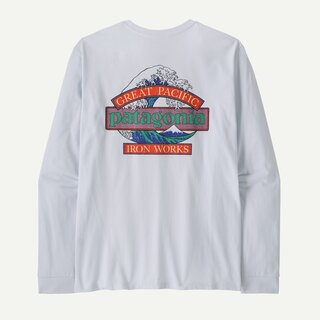 Patagonia M's L/S Great Waves Responsibili Tee - White