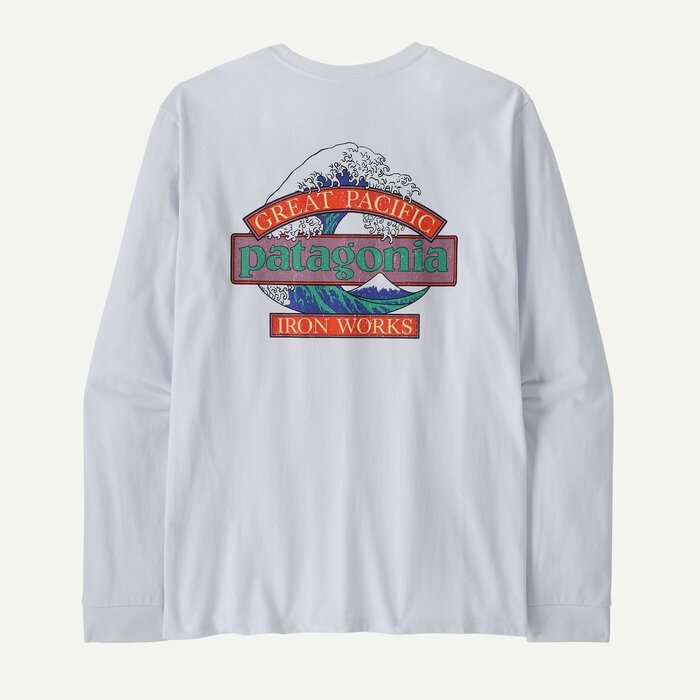 Patagonia M's L/S Great Waves Responsibili Tee - White