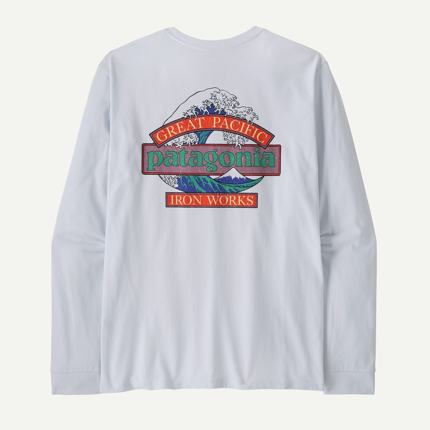 Patagonia M's L/S Great Waves Responsibili Tee - White