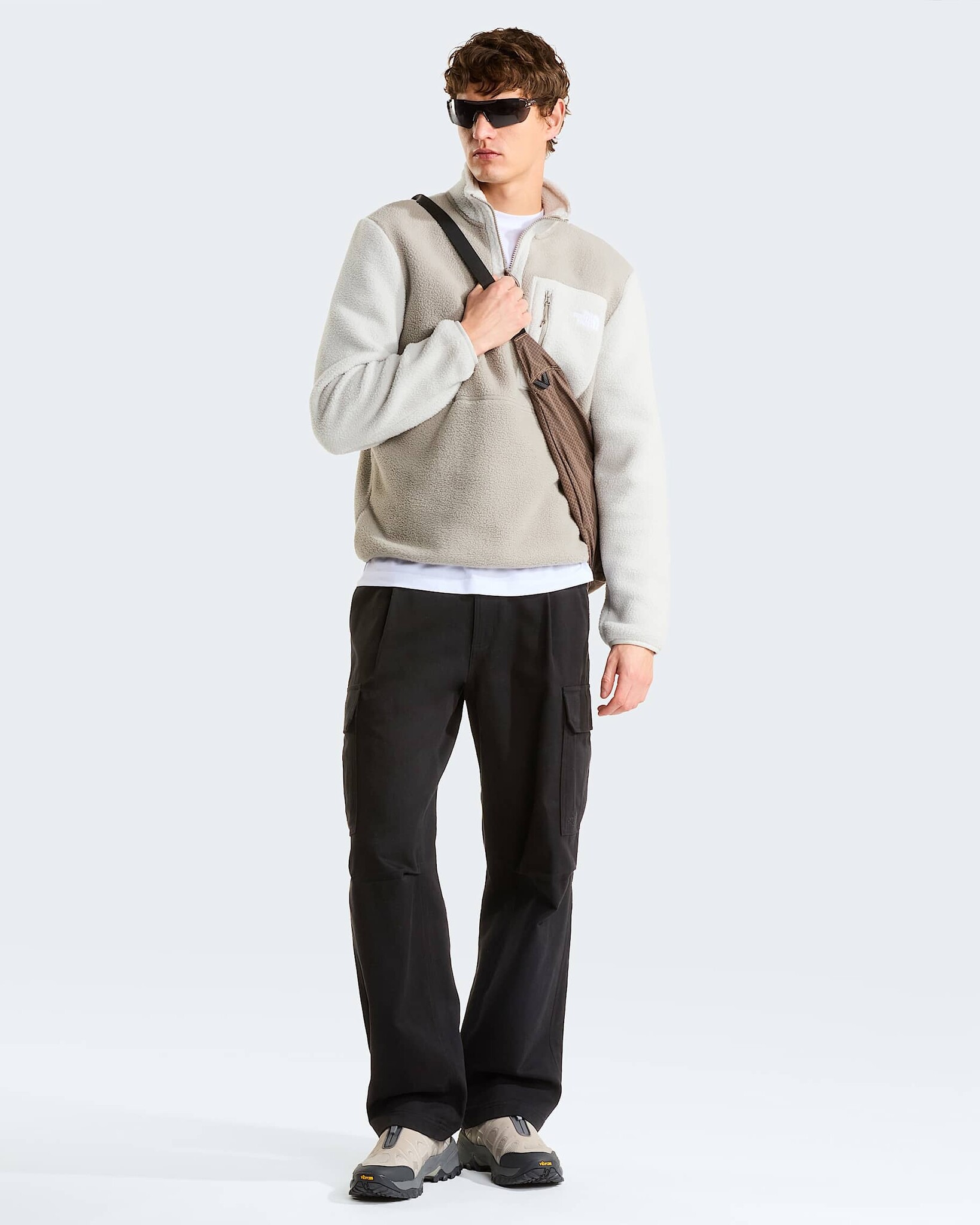 The North Face M' Yumiori 1/4 Zip - Stone Slab/Cumulus Cloud
