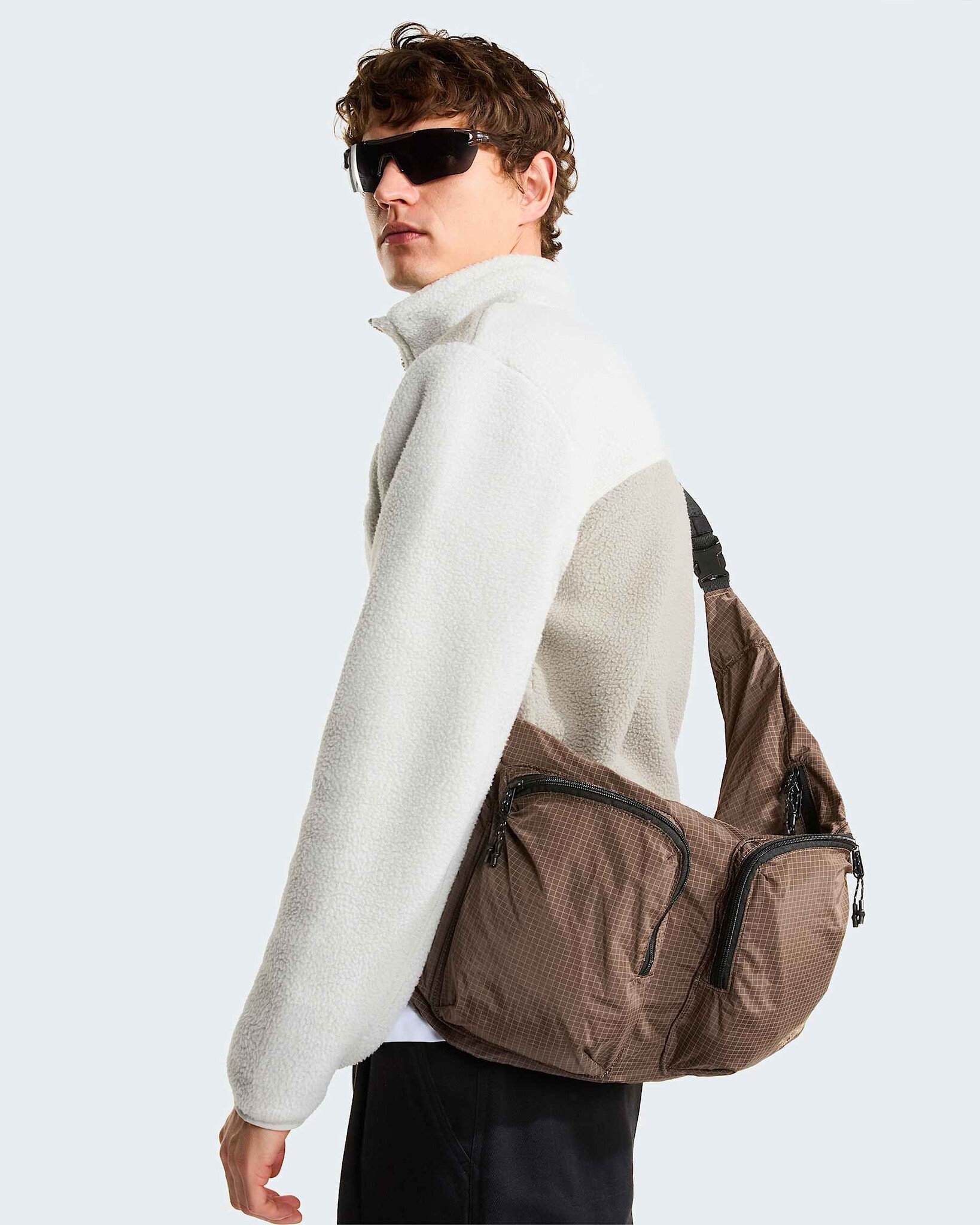 The North Face M' Yumiori 1/4 Zip - Stone Slab/Cumulus Cloud