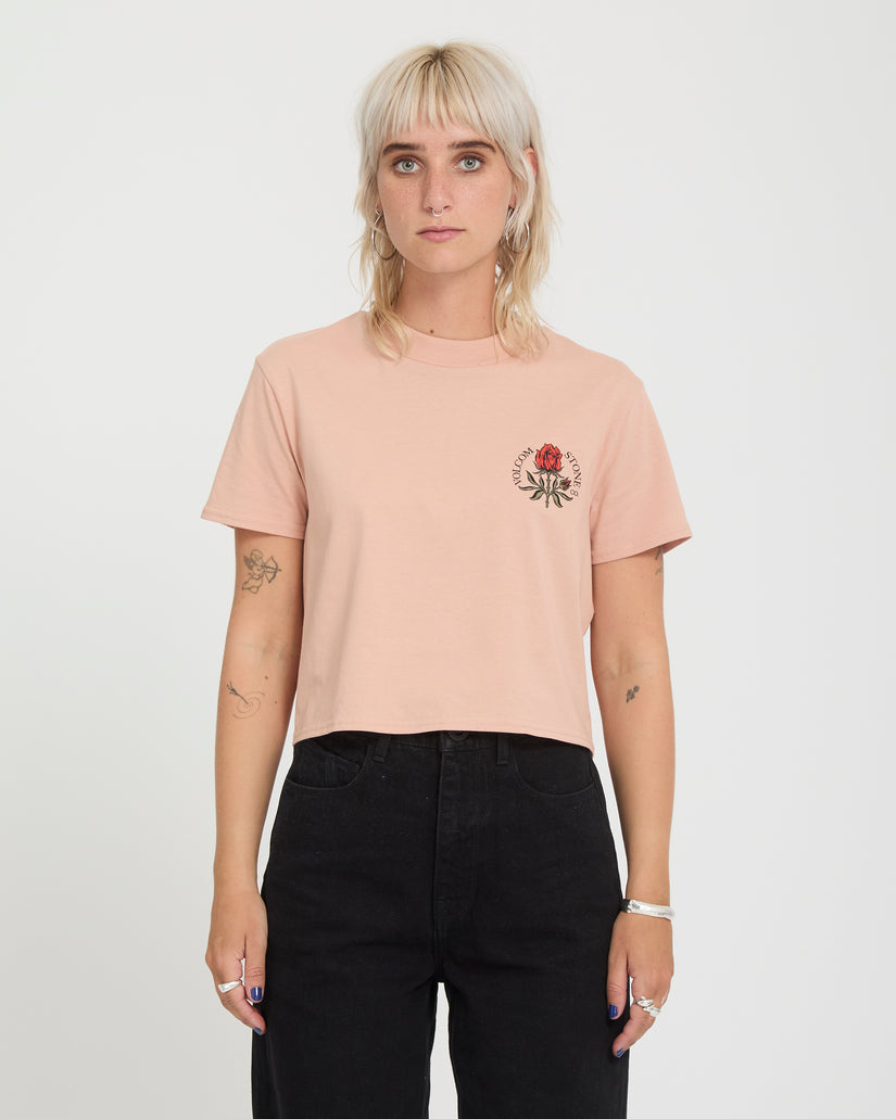 Volcom Dial Crop Tee - Misty Rose