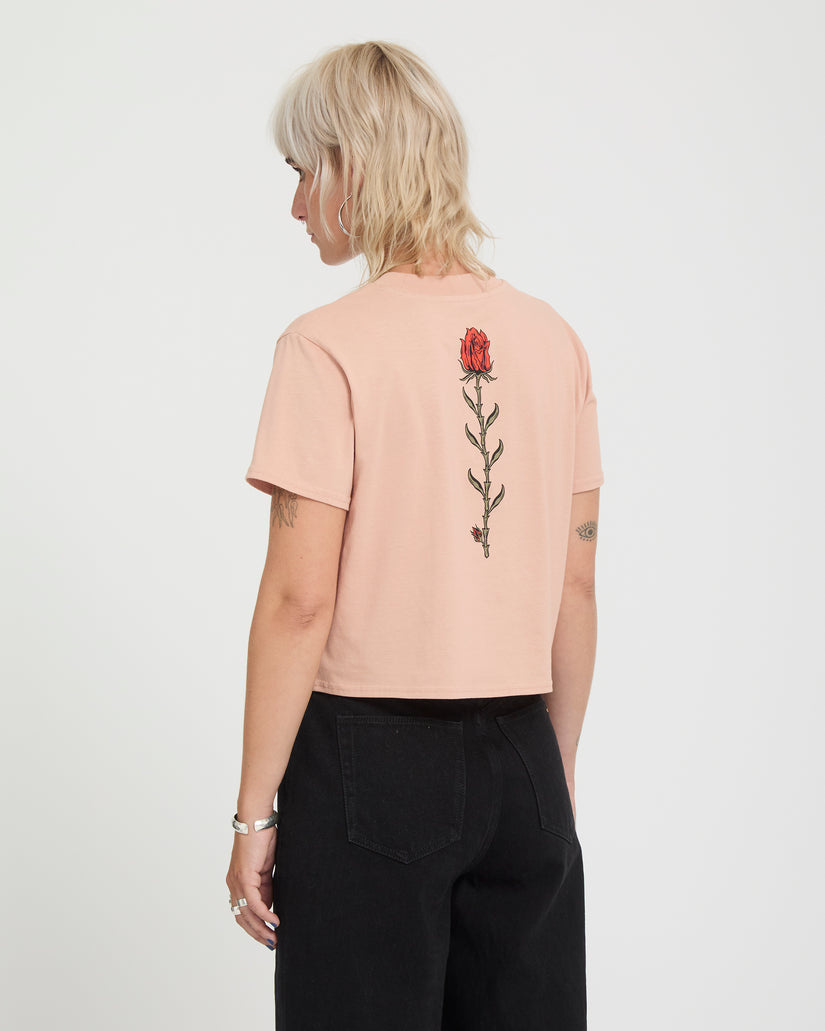 Volcom Dial Crop Tee - Misty Rose
