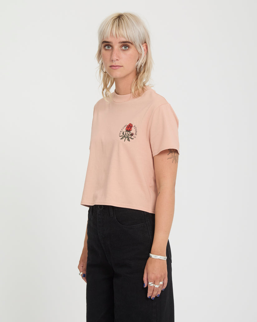 Volcom Dial Crop Tee - Misty Rose