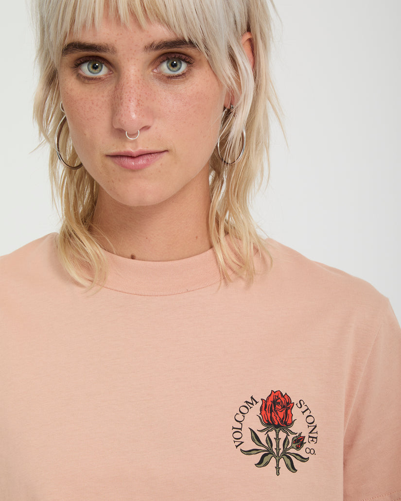 Volcom Dial Crop Tee - Misty Rose