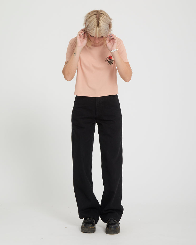 Volcom Dial Crop Tee - Misty Rose