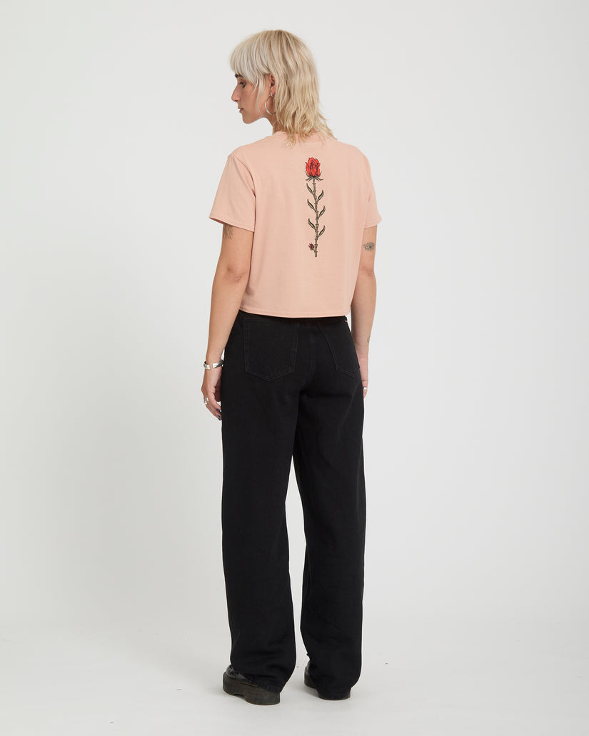 Volcom Dial Crop Tee - Misty Rose