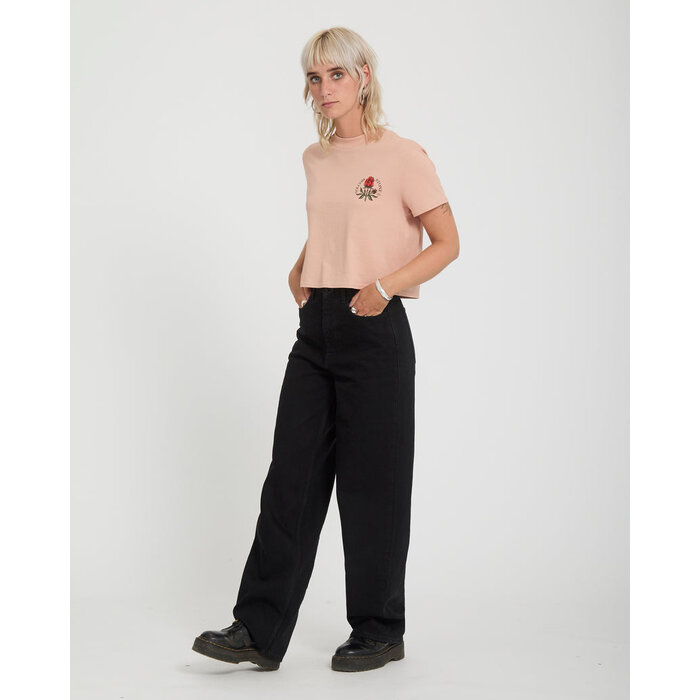 Volcom Dial Crop Tee - Misty Rose