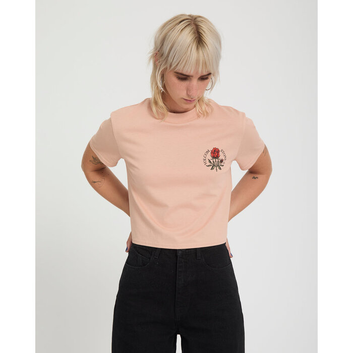 Volcom Dial Crop Tee - Misty Rose