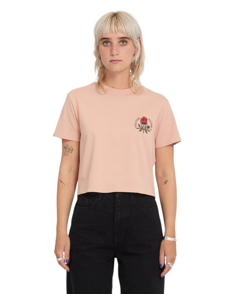 Volcom Dial Crop Tee - Misty Rose