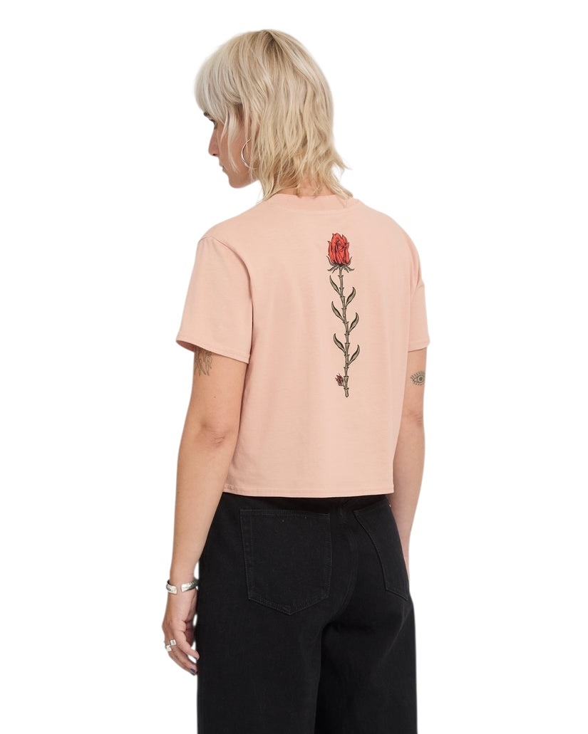 Volcom Dial Crop Tee - Misty Rose