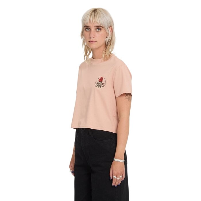 Volcom Dial Crop Tee - Misty Rose