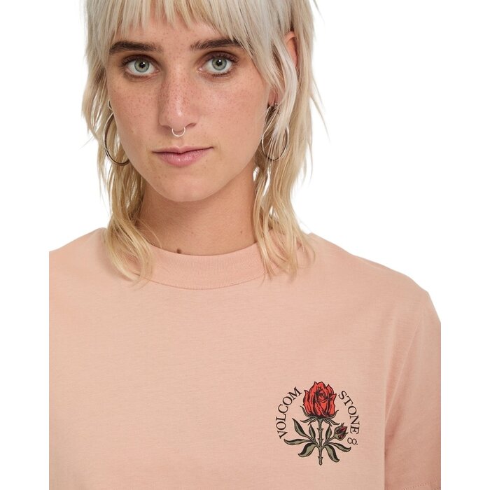 Volcom Dial Crop Tee - Misty Rose