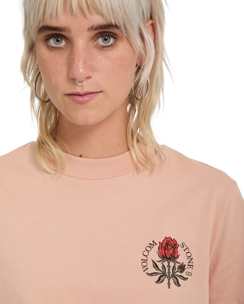 Volcom Dial Crop Tee - Misty Rose