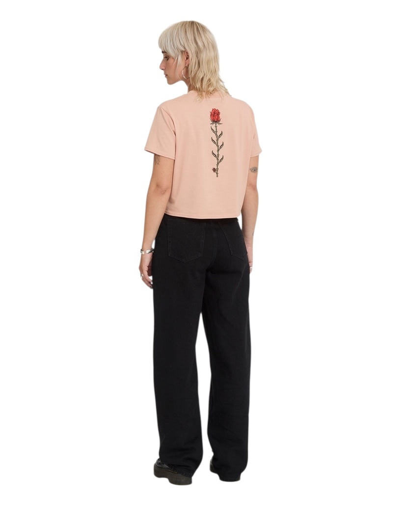 Volcom Dial Crop Tee - Misty Rose