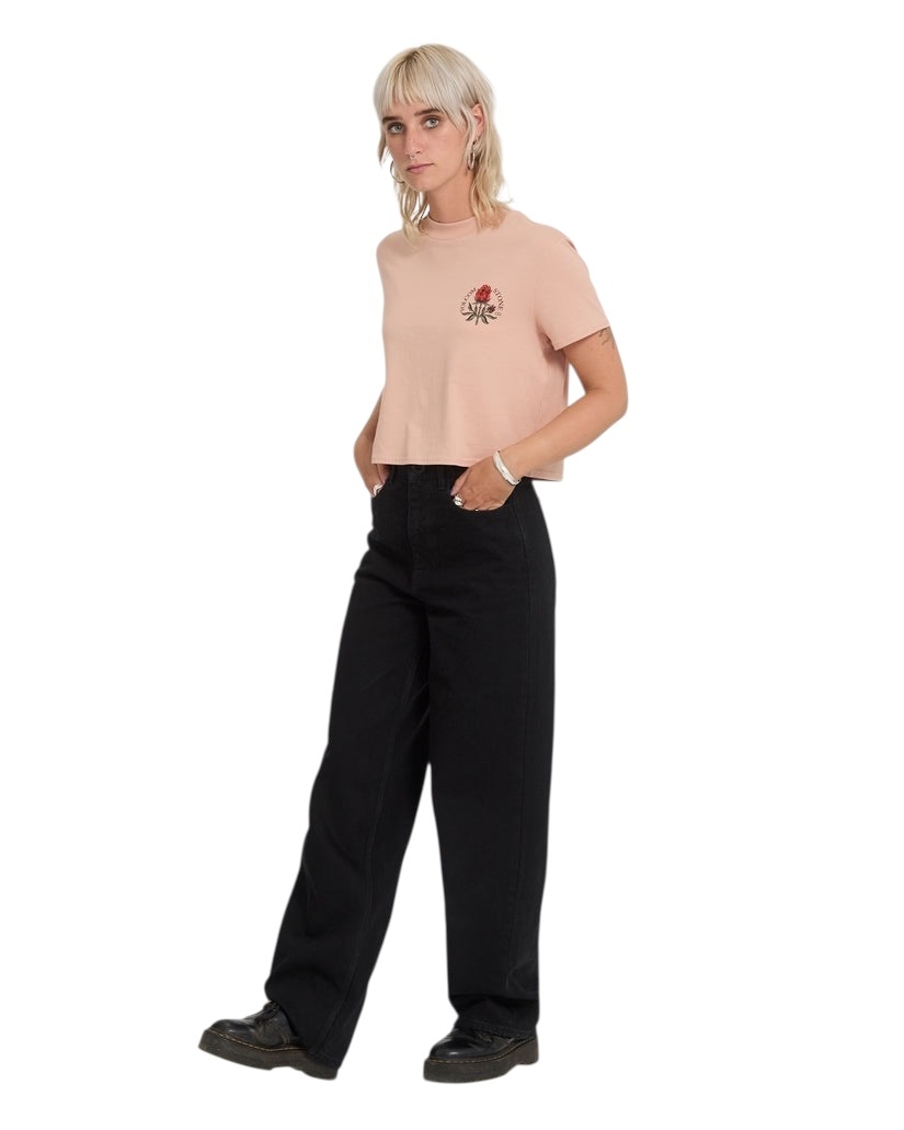 Volcom Dial Crop Tee - Misty Rose