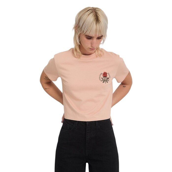 Volcom Dial Crop Tee - Misty Rose