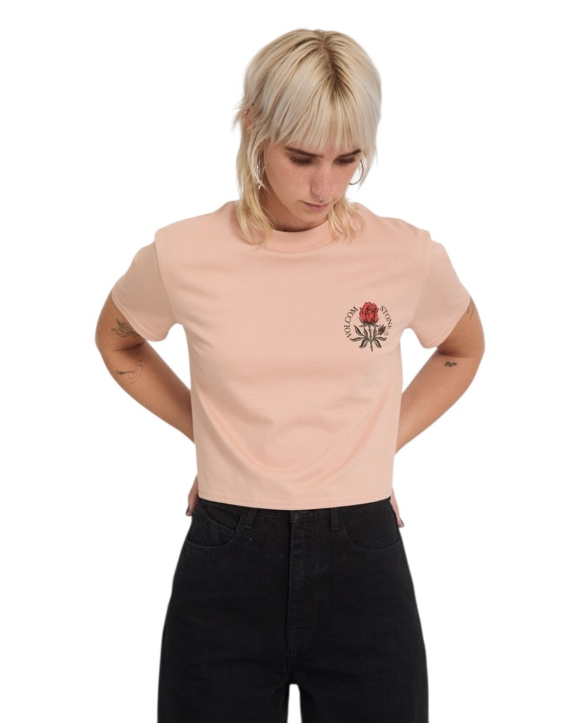 Volcom Dial Crop Tee - Misty Rose