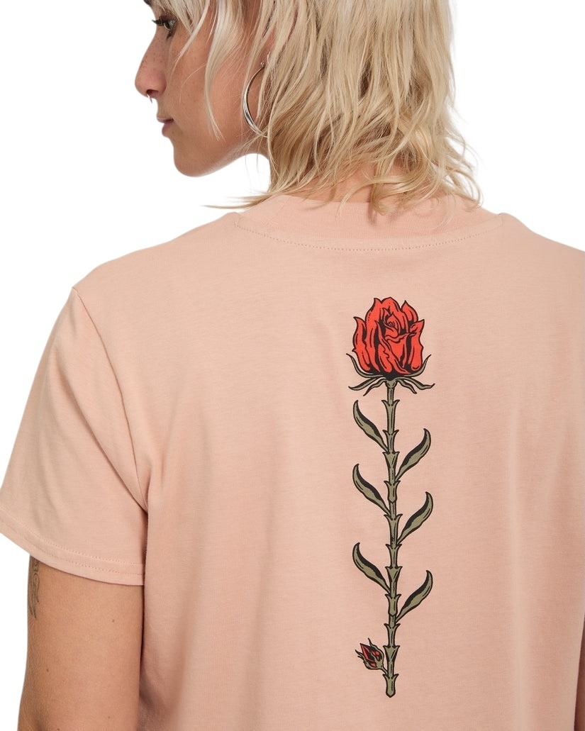 Volcom Dial Crop Tee - Misty Rose