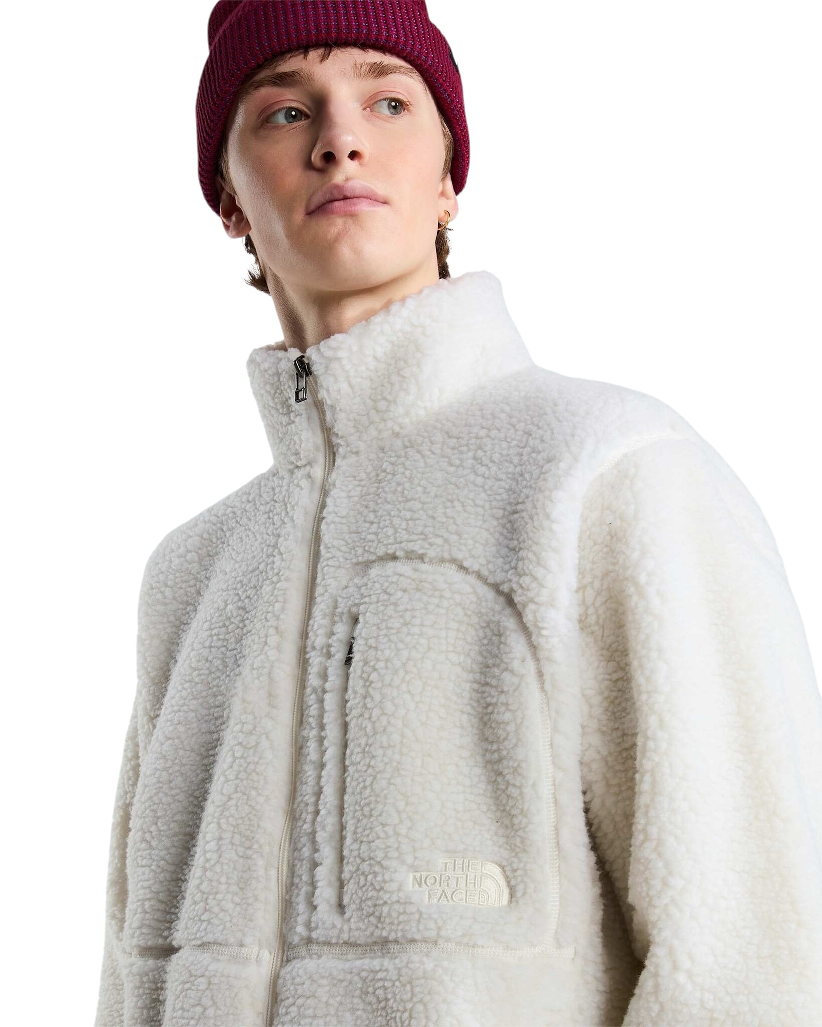 The North Face M' Extreme Pile 2 Full ZIP Jacket - White Dune