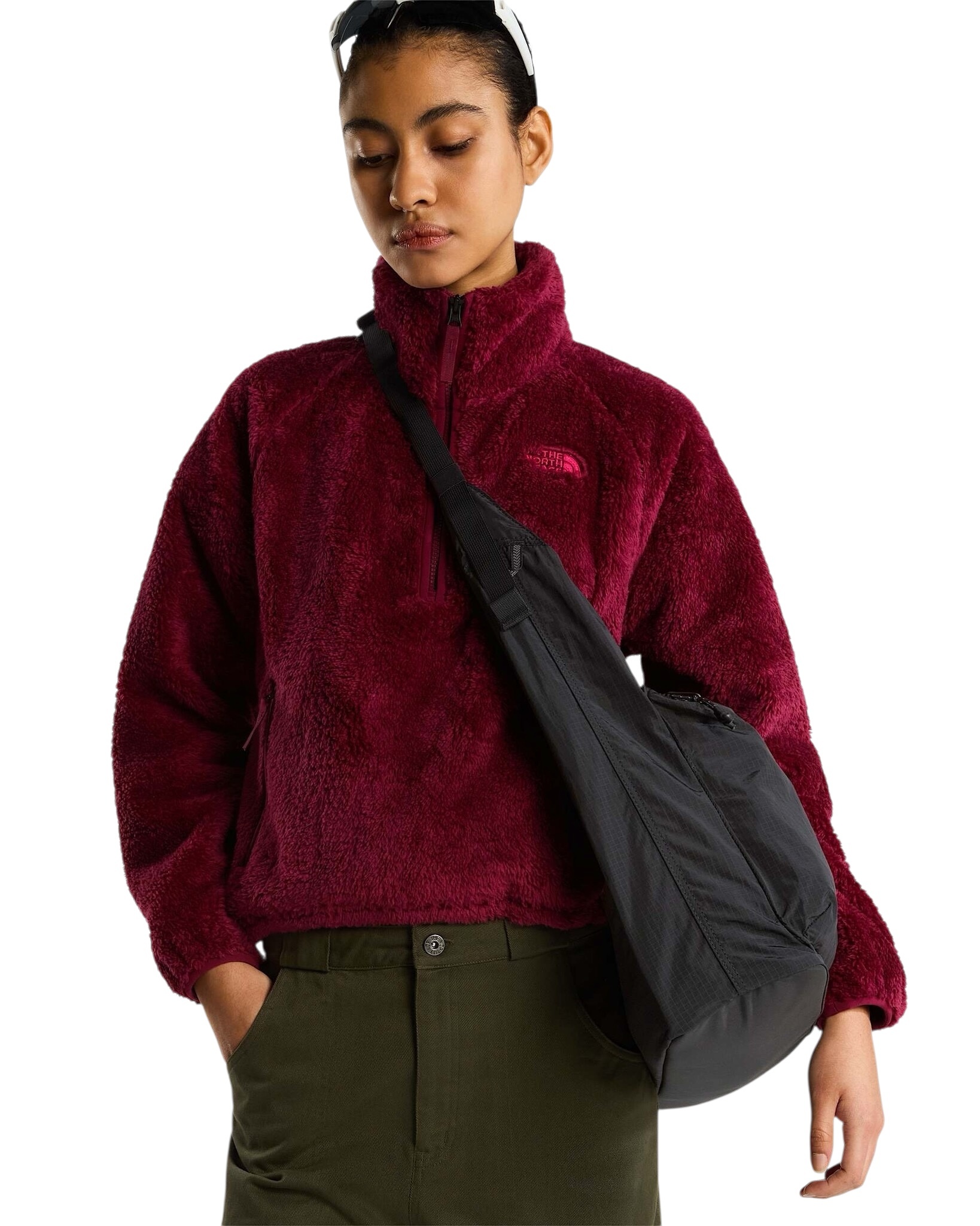 The North Face W' Osito Evolve 1/2 Zip Jacket - Burgundy Crush