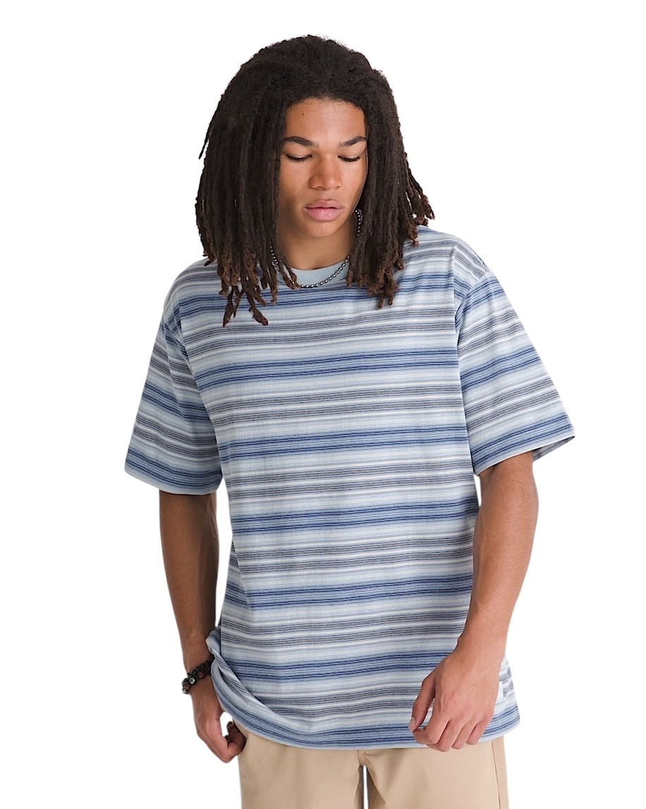 Vans Stripe Ringer Loose S/S Tee - Soft Slate