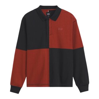 Vans Check Rugby L/S Knit - Poppy Ember
