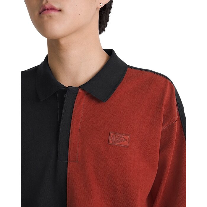 Vans Check Rugby L/S Knit - Poppy Ember