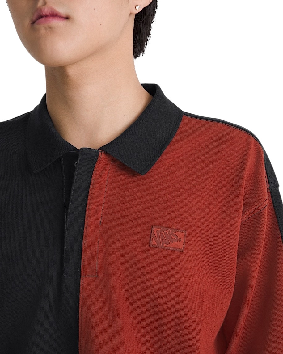 Vans Check Rugby L/S Knit - Poppy Ember