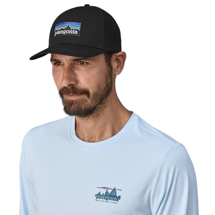 Patagonia P-6 Logo Trucker Hat - Black